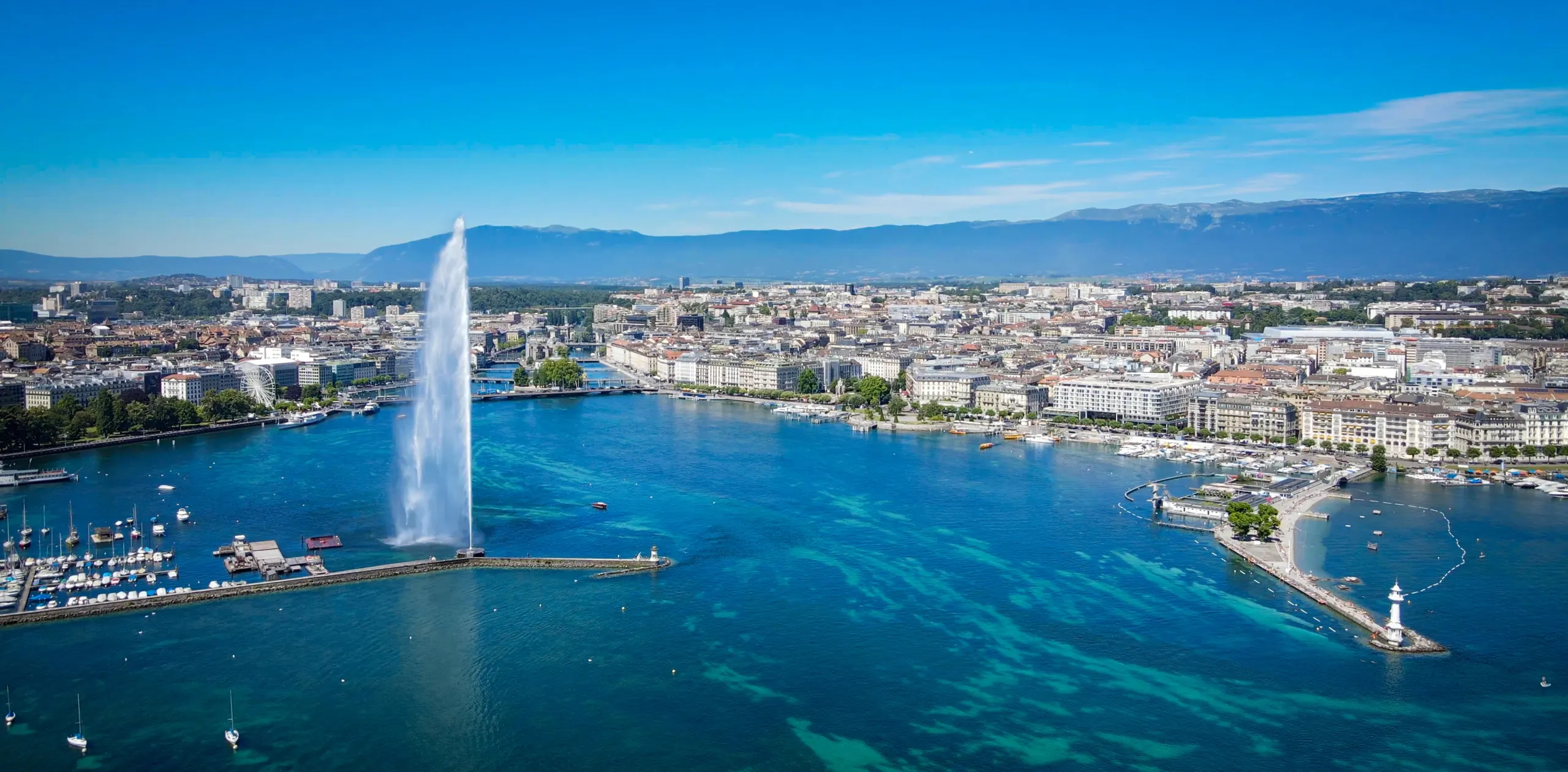 La rade de Genève et le Jet d’eau
