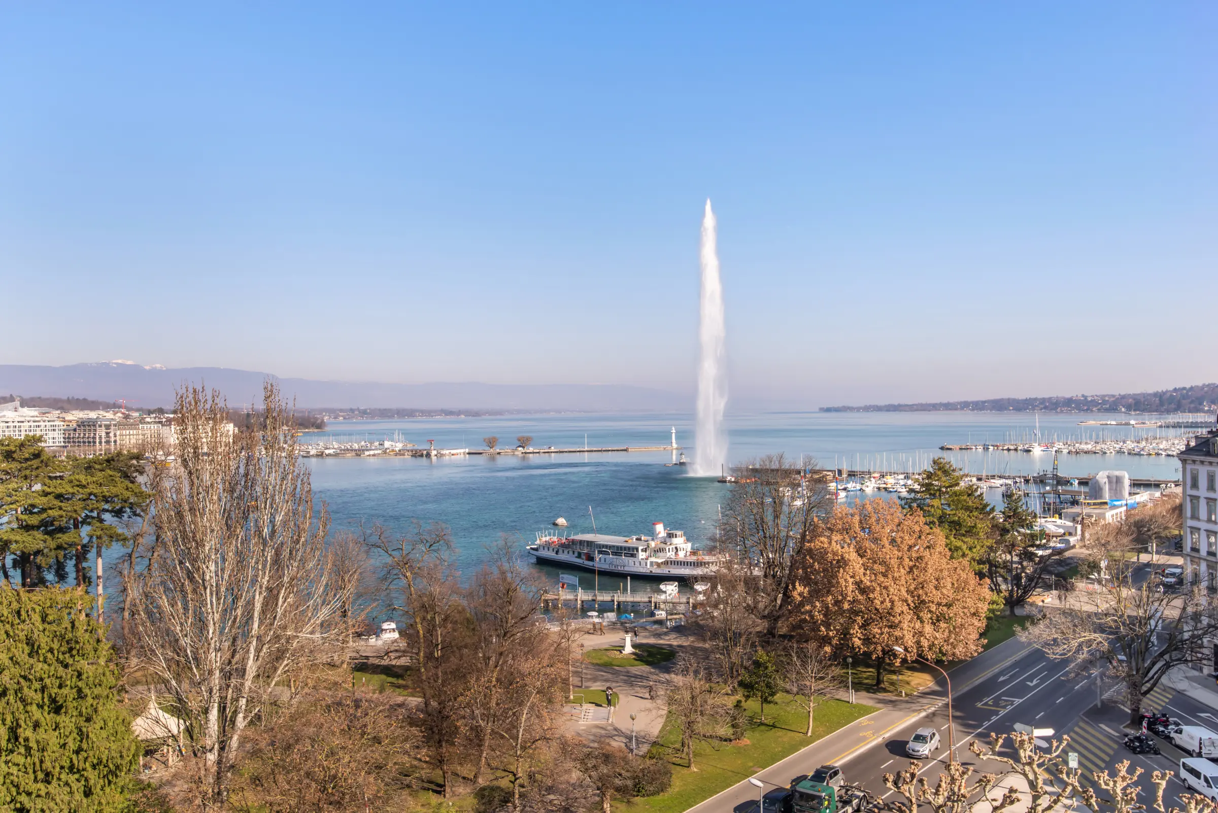 La rade de Genève et le Jet d’eau